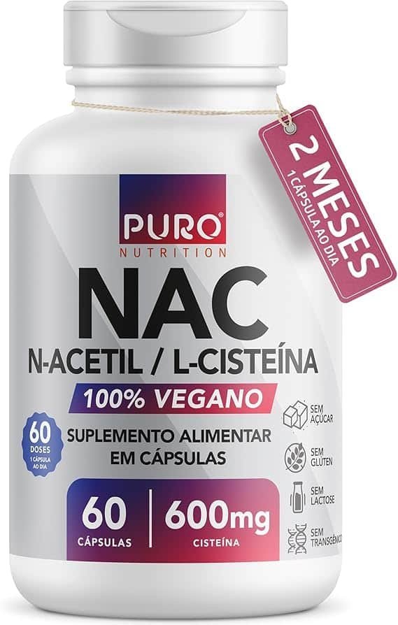 NAC-N-Acetil-L-Cisteina-600mg-Puro-Nutrition-—-600-mg-60-Capsulas-Veganas.jpg NAC N-Acetil L-Cisteína 600mg Puro Nutrition — 600 mg, 60 Cápsulas Veganas - Imagem 1