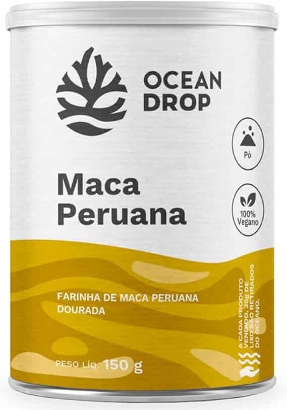 Ocean-Drop-Maca-Peruana-Dourada-em-Po-100-Vegano-150g.jpg Ocean Drop Maca Peruana Dourada em Pó, 100% Vegano, 150g - Imagem 1