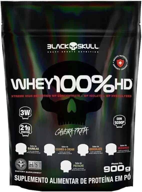 Refil-Whey-100-Hd-Chocolate-900G-Black-Skull.jpg Refil Whey 100% Hd Chocolate 900G, Black Skull - Imagem 1
