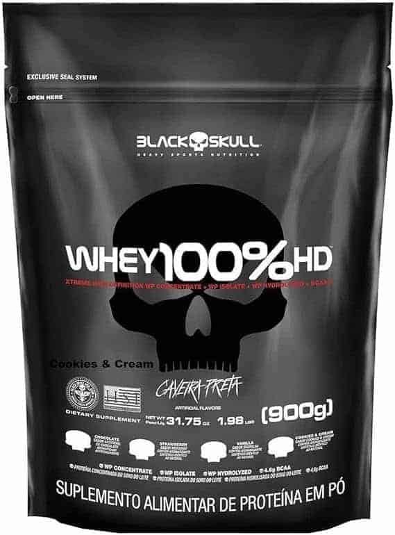 Whey-100-Hd-900G-Refil-Cookies-e-Cream-Black-Skull.jpg Whey 100% Hd - 900G Refil Cookies e Cream, Black Skull - Imagem 1